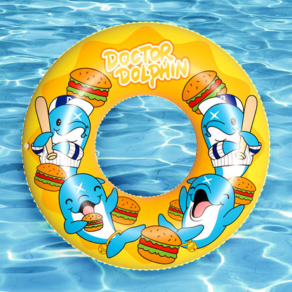 Doctor Dolphin Inflatable Swim Ring 60 cm for 4+ Years – Featuring Fun Designs With Dolphin