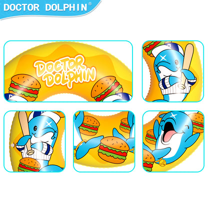 Doctor Dolphin Inflatable Swim Ring 60 cm for 4+ Years – Featuring Fun Designs With Dolphin