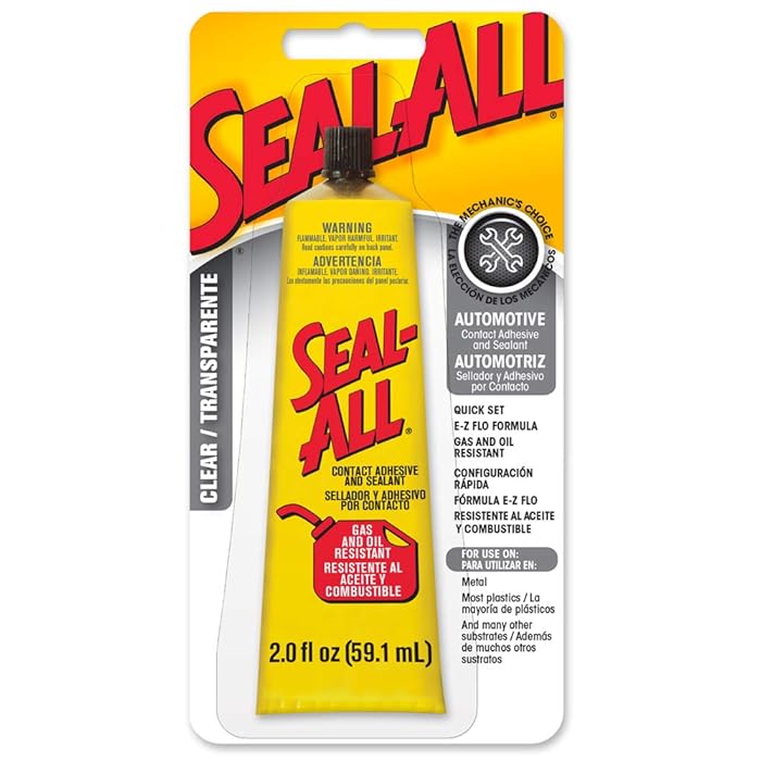 Panax Eclectic Products Seal-All 2 oz (59.1mL). All Purpose Contact Adhesive, Clear Transparent – Quick-Drying and Professional Quality
