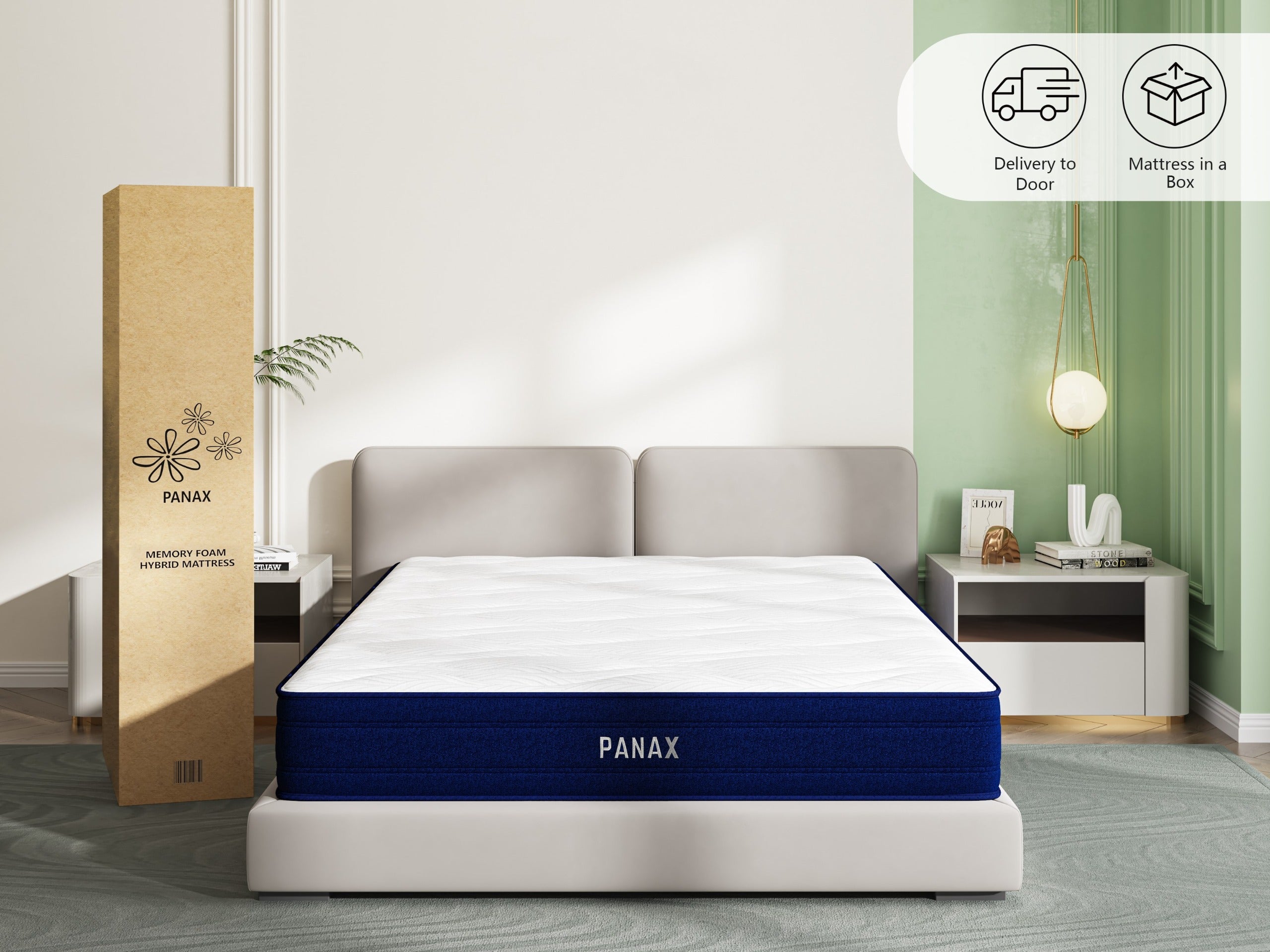 25cm Hybrid Memory Foam Mattress Cool Sleep Pressure Relief Medium panaxmart