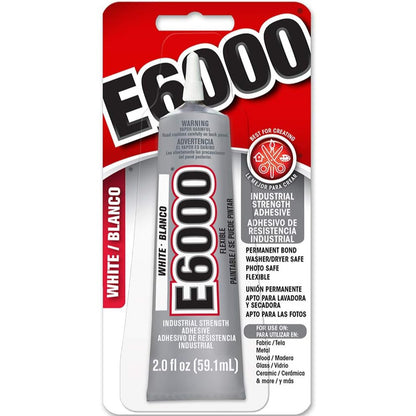 E6000 Craft Adhesive - White, Black & Clear Transparent 59.1mL