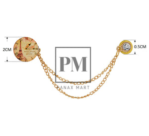 Clock Lapel Pin Collar Brooch - Panax Mart