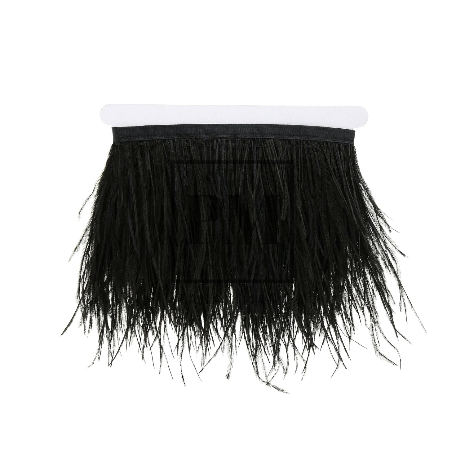 Black Ostrich Feather Fringe Trim Ribbon