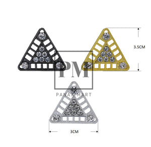 Triangular Shape Crystal Buttons - Panax Mart