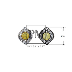 Rhombus Shape Crystal button - Panax Mart