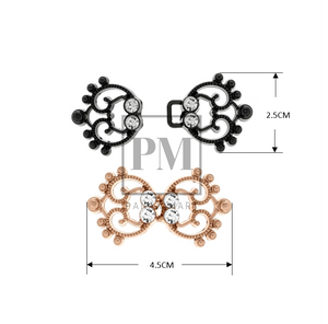 Metal Hook & Eye Fastener/Clasp with Crystals - Panax Mart