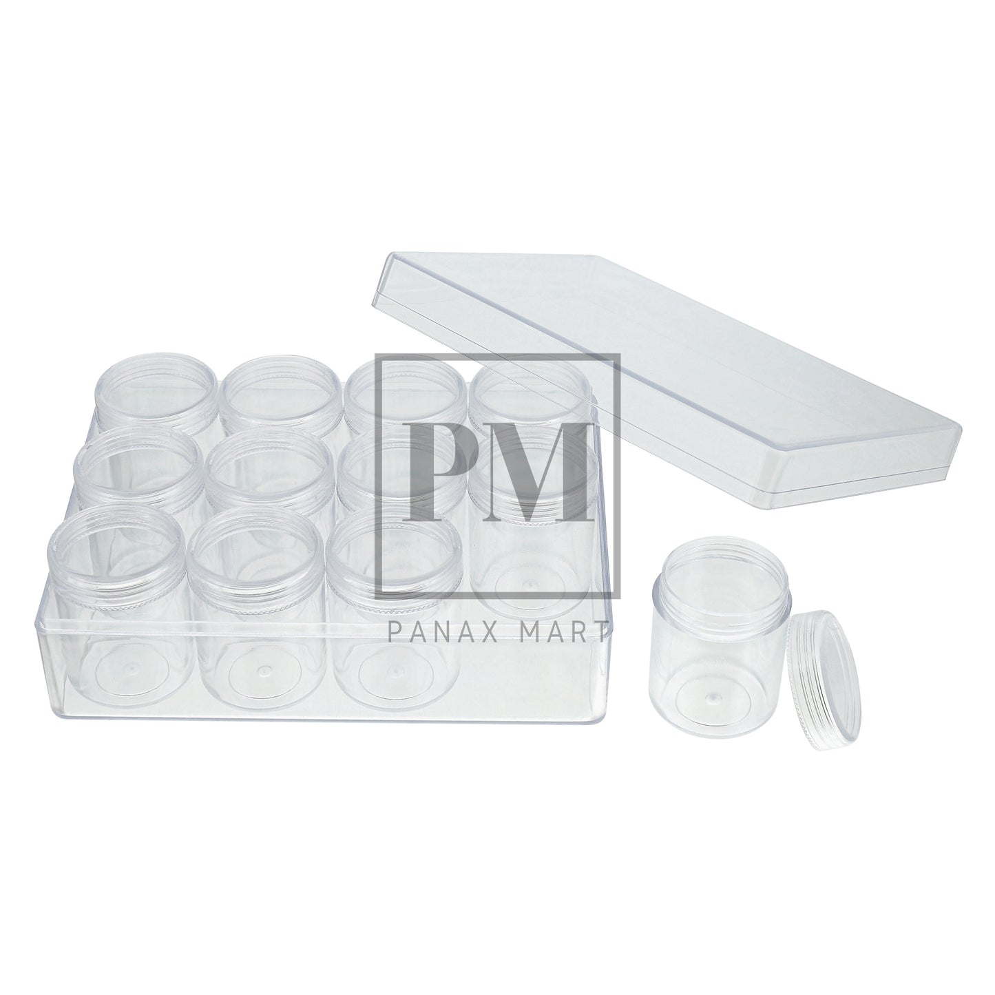 12 Slot Clear Plastic Bead/Jewelry Organizer DC-2 - Panax Mart