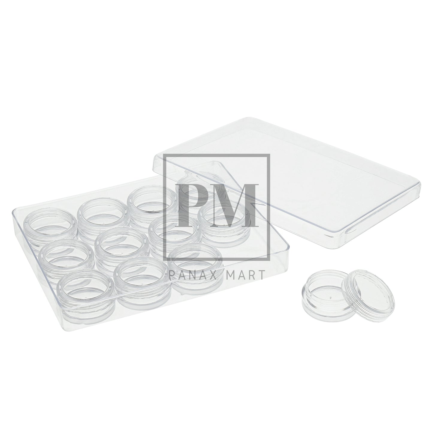 12 Slot Clear Plastic Bead/Jewelry Organizer DC-5 - Panax Mart