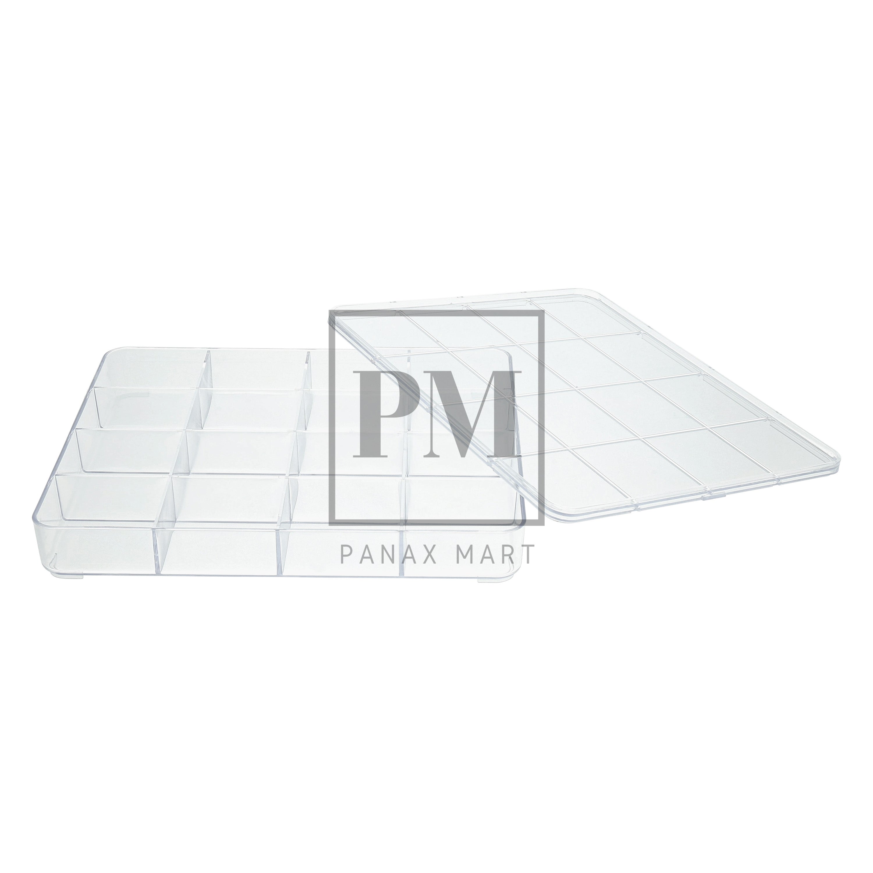 16 Compartment Clear Round Plastic Organizer DC-16 - Panax Mart
